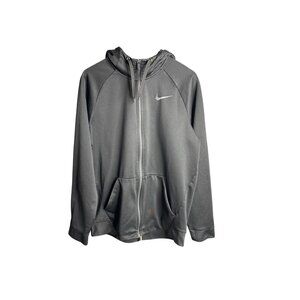 Nike Men's Dry-Fit Full Zip Fleece Lined Black Hoodie Jacket Size L